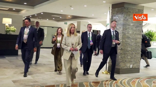 Incontro bilaterale tra la premier Meloni e il Cancelliere tedesco Merz al G7 a Kananaskis in Canada