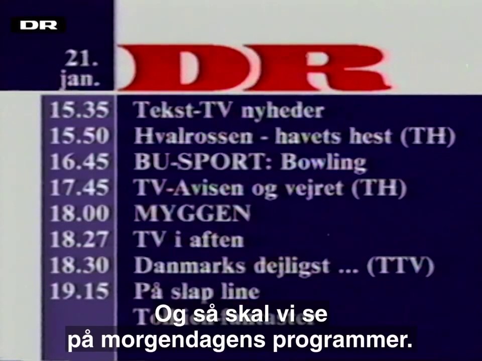 Programoversigten 21. januar 1992 | DR