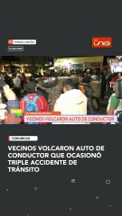TRIPLE ACCIDENTE DE TRÁNSITO