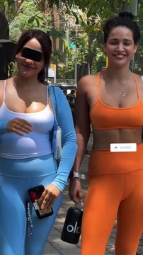 Neha Sharma and Aisha Sharma spotted at Gym Workouts 🏋️‍♀️💪🏼👯 #bollywood #nehasharma #actress