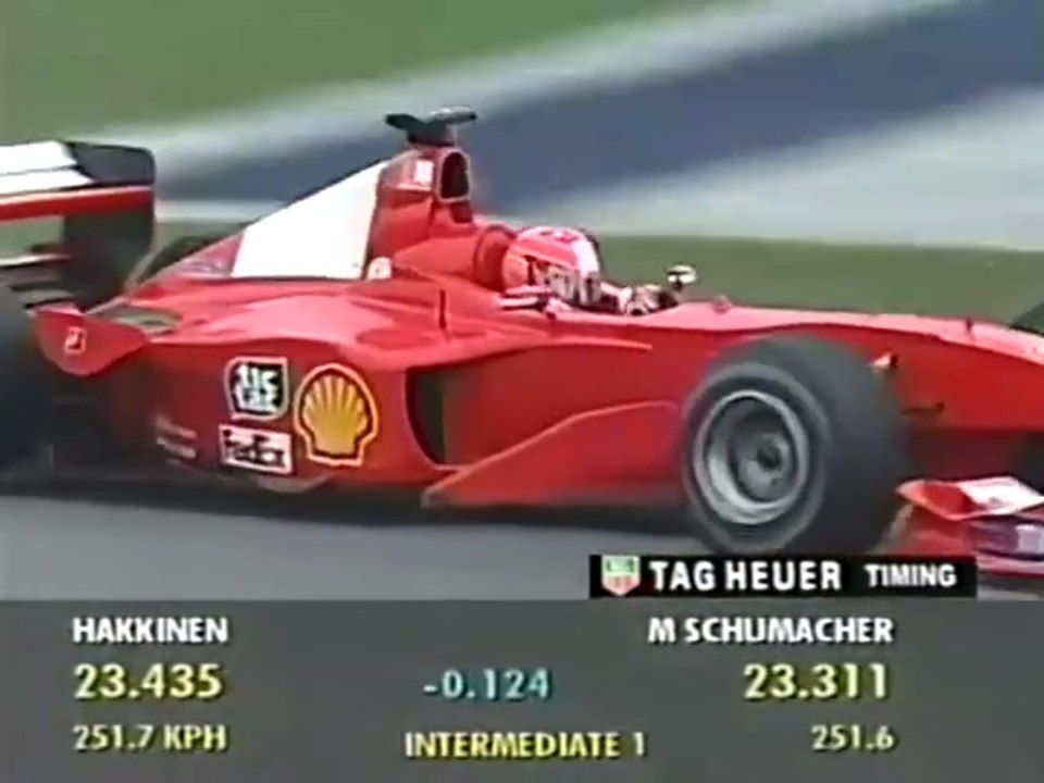 F1 – Michael Schumacher (Ferrari V10) laps in qualifying – USA 2000