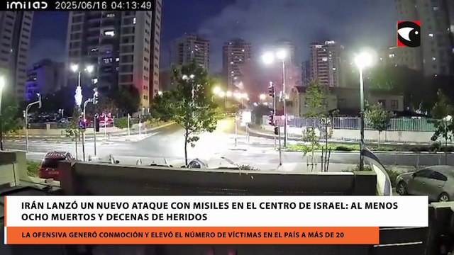 Irán lanzó un nuevo ataque con misiles en el centro de Israel al menos ocho muertos y decenas de heridos