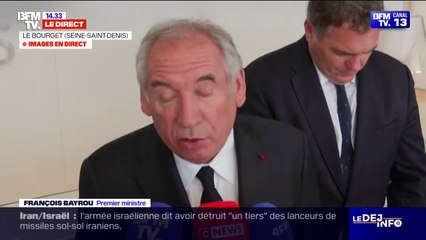 Israël exclu du Salon du Bourget: "L'exposition d'armement de guerre offensif n'était pas possible", explique François Bayrou