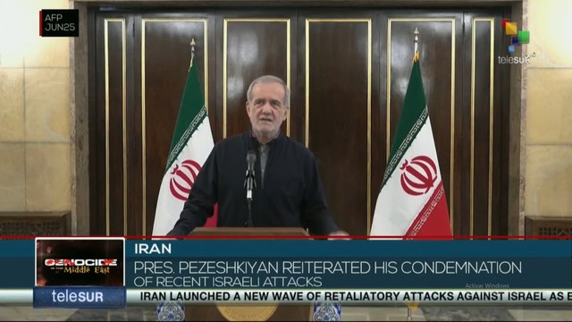 Iran, pres. Pezehkiyan reiterated his condemnation of recent Israeli attack