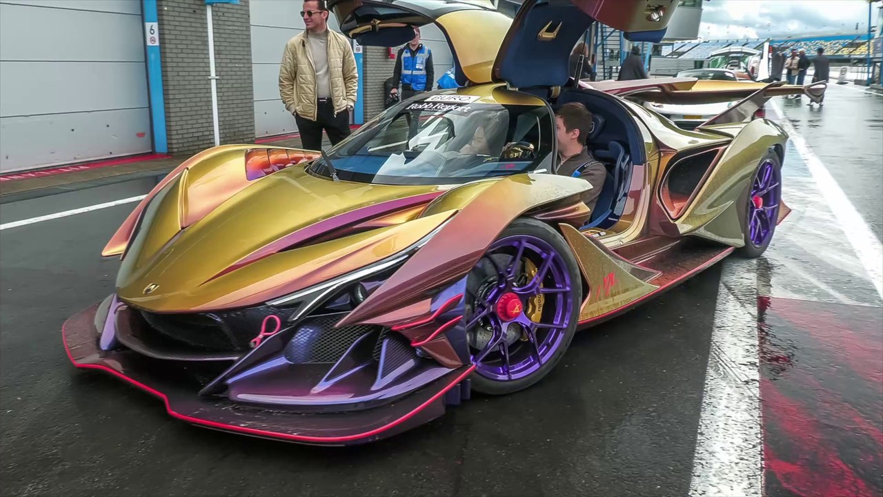 $4.0 Million Apollo IE Golden Dragon - SCREAMING V12 Sounds, Revs & Powerslides !