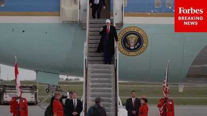 President Trump Arrives In Calgary, Canada, For The G7 Summit