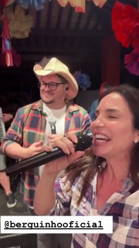 Mais que uma chefa, uma mãe! Ivete faz festa junina para funcionários com direito a show exclusivo