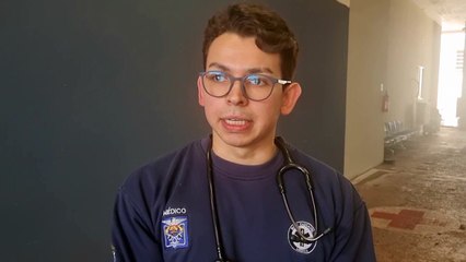 Conforme médico do Siate, menino teve lesão importante na cabeça, a qual o deixou bem agitado