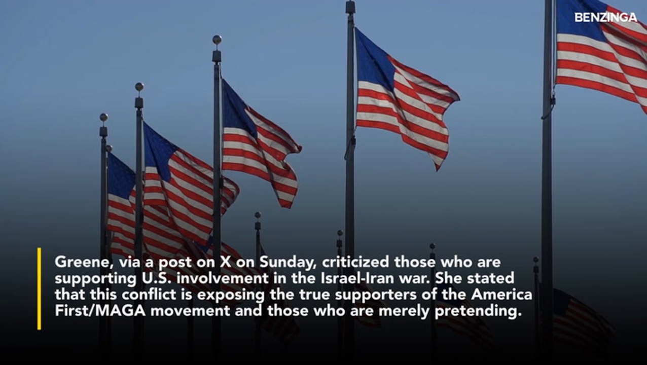 Marjorie Taylor Greene Slams 'Fake' America First Supporters Over Israel-Iran Conflict