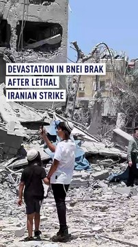 Devastation in Bnei Brak after lethal Iranian strike