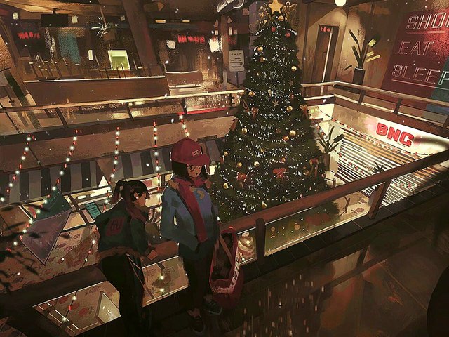 Late night shopping at 11 P.M. 🎄🎁
