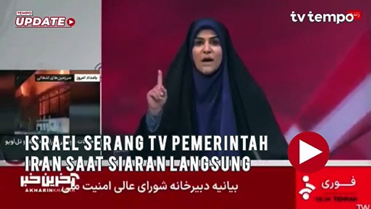 Israel Serang TV Pemerintah Iran saat Siaran Langsung
