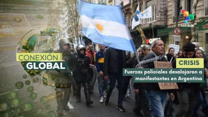 Policía arremete contra simpatizantes de la expresidenta Cristina Fernández