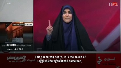 Israel Strike Cuts Off Iran's State TV During Live Broadcast as Studio Fills With Dust