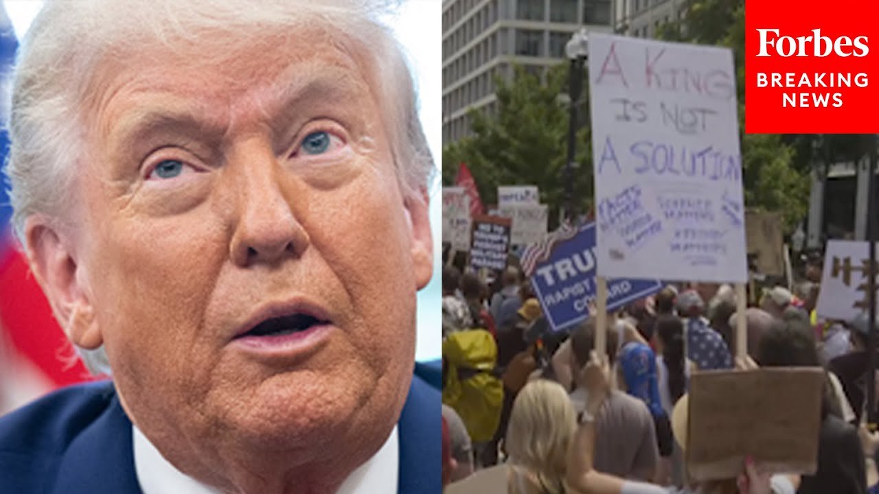 Anti-Trump Protesters Take To The Streets In DC Hours Before The President's Military Parade