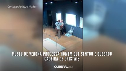 Museu de Verona processa homem que sentou e quebrou cadeira de cristais