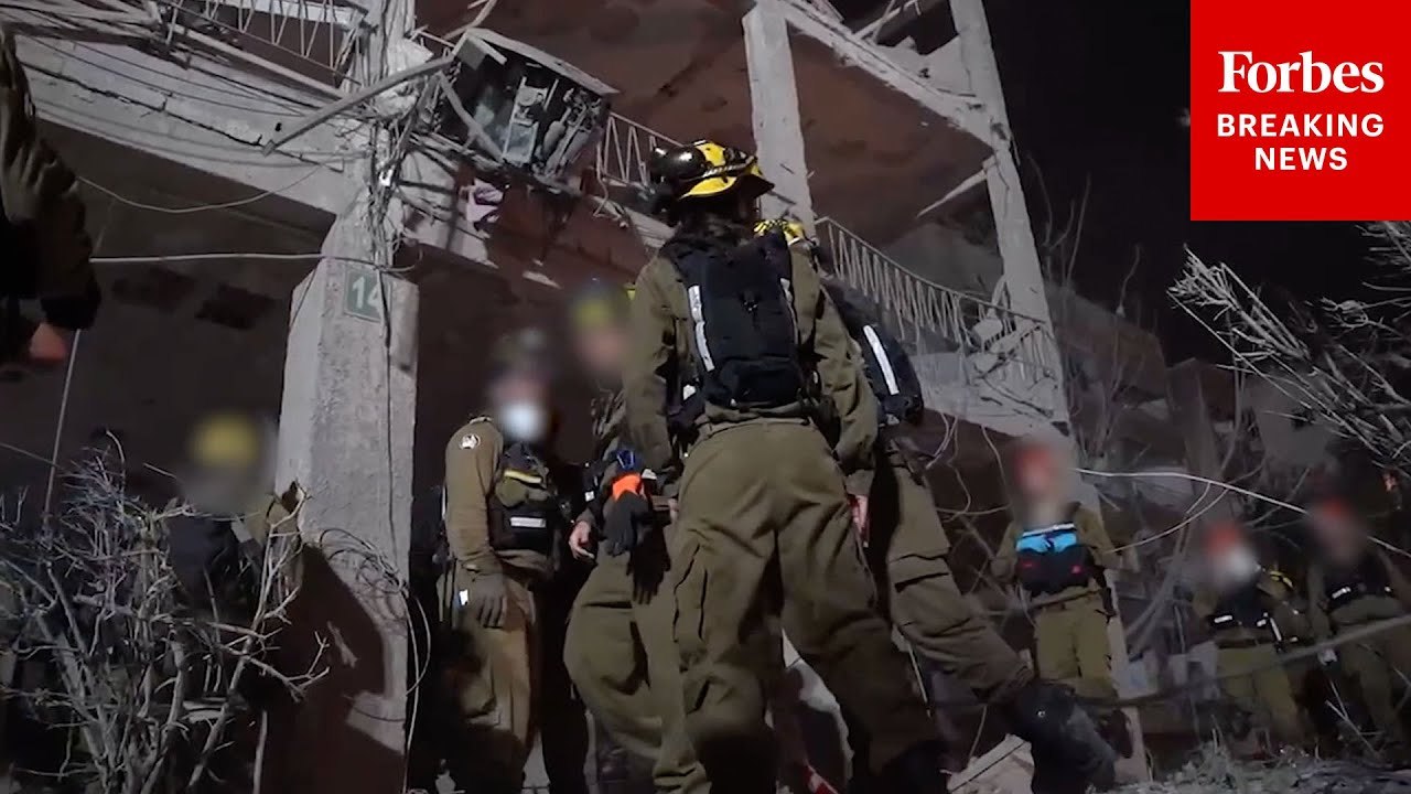 IDF Troops Are On The Scene As Iranian Missile Strikes Hit Tel Aviv, Israel