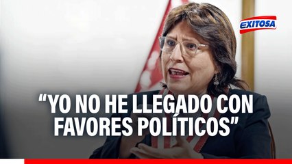 Delia Espinoza aseguró que se mantendrá en su cargo: "Yo no he llegado con favores políticos"