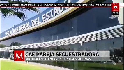 Capturan en Michoacán a pareja acusada del secuestro de cinco personas, incluidos dos abogados