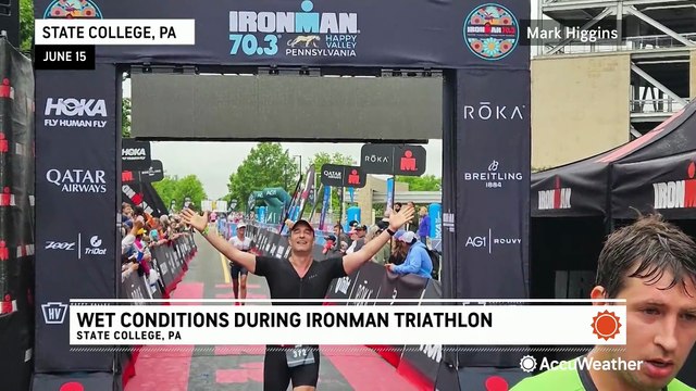 AccuWeather celebrates Ironman competitors after rainy weekend