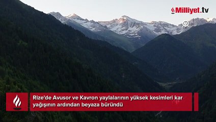 Fotoğraflar bugün çekildi! Haziran ayının ortasında kar sürprizi