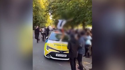 Appeal for information after police car vandalised in Clapham