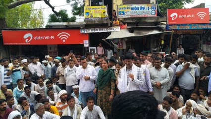 थानागाजी में धरना समाप्त