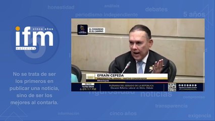 Plenaria reforma laboral se levantó tras parte médico de Miguel Uribe