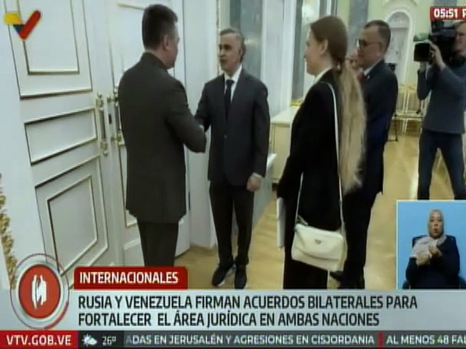 Venezuela y Rusia firman acuerdos bilaterales para fortalecer el área jurídica de ambos países