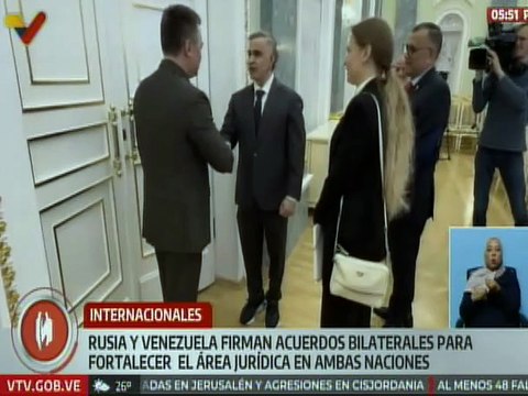 Venezuela y Rusia firman acuerdos bilaterales para fortalecer el área jurídica de ambos países