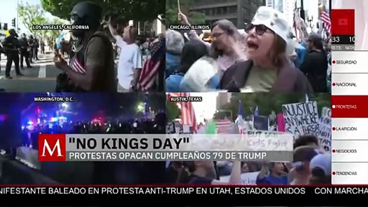 Protestas del movimiento 'No Kings Day' opacan la celebración del cumpleaños 79 de Donald Trump