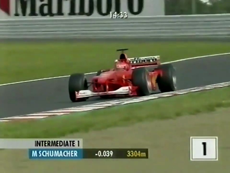 F1 – Michael Schumacher (Ferrari V10) lap in qualifying – Japan 2000