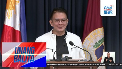 Sen. Pres. Chiz Escudero – Boluntaryo ang pag-i-inhibit ng sinumang senator-judge at hindi puwedeng pagbotohan | Unang Balita