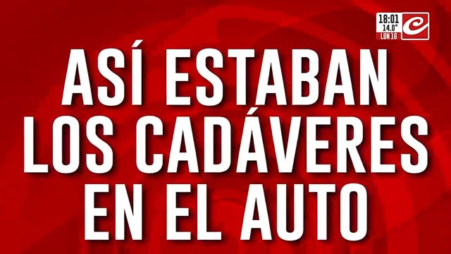 Así estaban los cadáveres calcinados en el auto