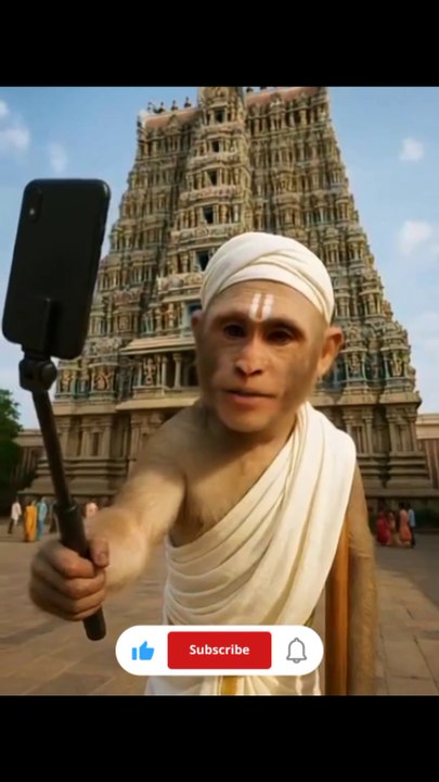 monkey vlogs tour in menakshi amman temple