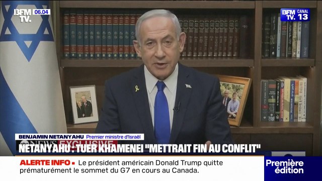Conflit Israël-Iran: Benjamin Netanyahu estime que tuer l'ayatollah Ali Khamenei mettrait fin au conflit