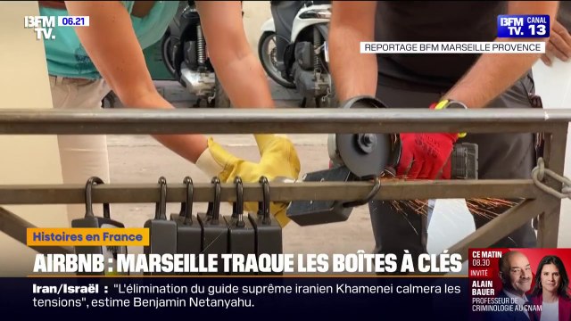 La mairie de Marseille traque les boîtes à clés illégales des logements Airbnb et décide de les enlever... à la disqueuse