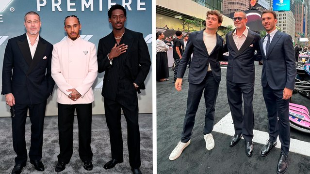 Lewis Hamilton, Franco Colapinto, Charles Leclerc y más presentes en el estreno de F1: La Película junto a Brad Pitt