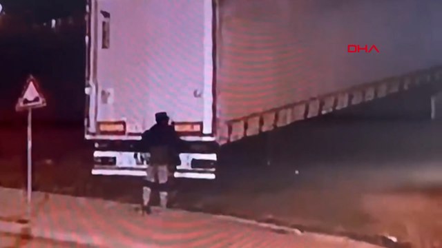 Esenyurt'ta TIR'dan hırsızlık yapan şüpheli dronla takip edilerek yakalandı