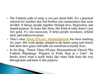 How Can the Catholic Path of Unity Heal Families and Communities Today?