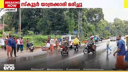 പാലക്കാട് കല്ലടിക്കോട് കാറും ബൈക്കും കൂട്ടിയിടിച്ച് ഗുരുതര പരിക്കേറ്റ സ്കൂട്ടർ യാത്രക്കാരി മരിച്ചു