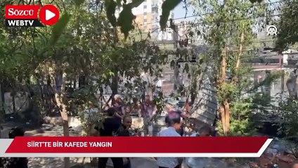 Siirt'te bir kafede yangın