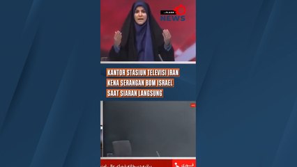 Kantor Stasiun Televisi Iran Kena Serangan Bom Israel Saat Siaran Langsung