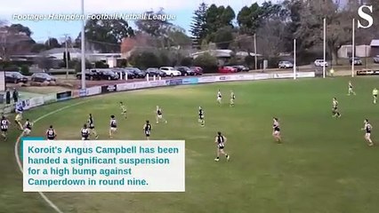 Angus Campbell has been handed suspension for a high bump