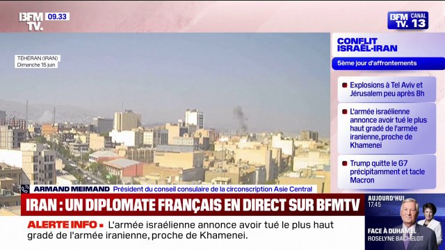 Israël-Iran: pour ce diplomate français à Téhéran, il n'y a pas de soulèvement de la population iranienne contre le régime des mollahs