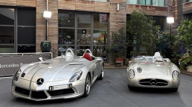 Alla 1000 Miglia la Mercedes di Stirling Moss e il figlio chef