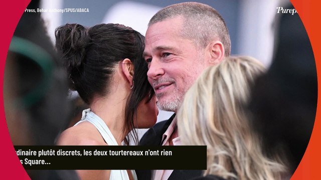 C’est leur moment ! Brad Pitt et sa jeune compagne Ines de Ramon se laissent aller sur le tapis rouge devant de grands champions