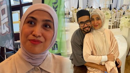 Berseri-seri muka Ozlynn, suami pun puji cantik sejak bertudung