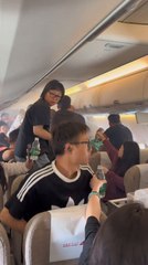 Passengers had to put out a fire on a plane when a power bank started to smoke