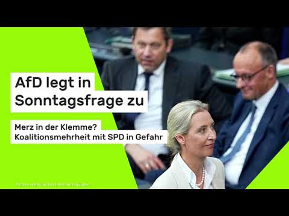 AfD legt in Sonntagsfrage zu: Merz in der Klemme? Koalitionsmehrheit mit SPD in Gefahr